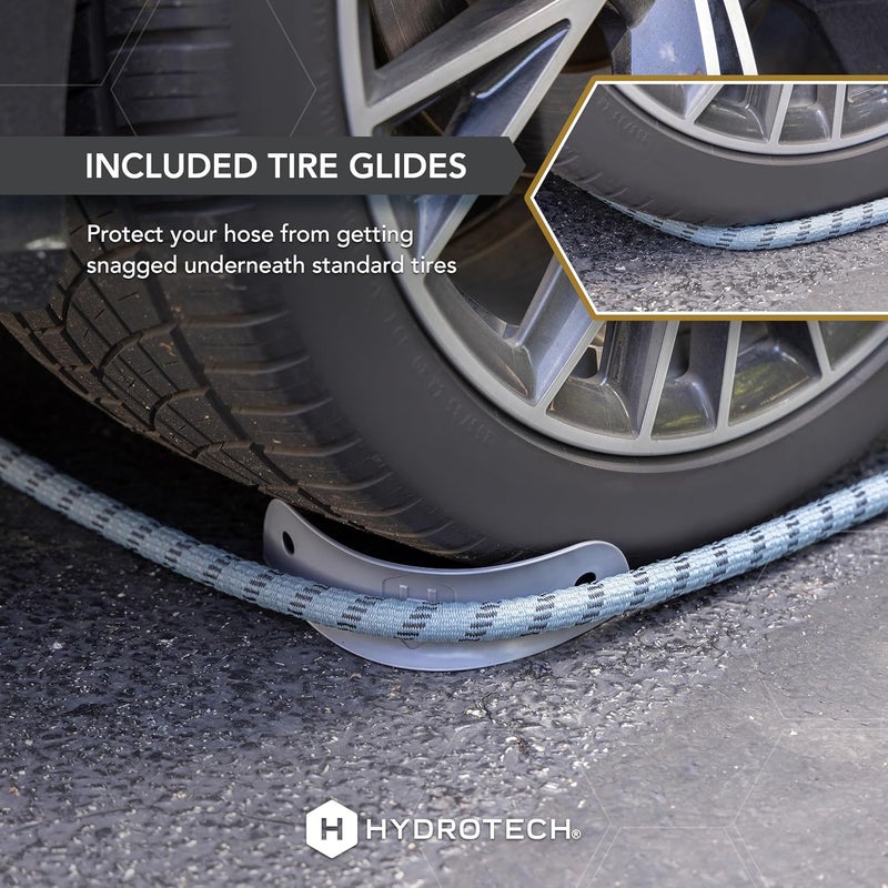 Hydrotech 60 ft Garden Hose – Patented Force Control, Burst-Proof, Lightweight, Flexible, No-Kink Design, 5/8", 4 Tire Hose Guides, Ideal for Car Wash & Automotive Care - Image 5